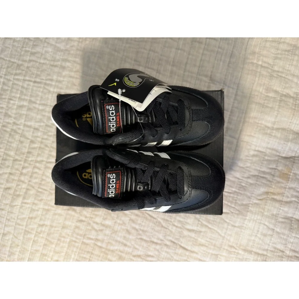 Adidas Samba Classic J Black White Indoor Soccer Shoes 036516 Kids Size 12K